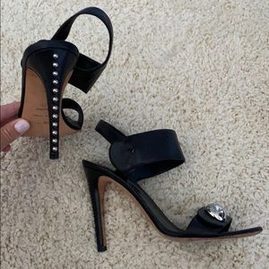 sergio rossi black pumps 39 silver balls dots